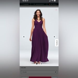 David’s Bridal Plum Bridesmaid dress size 4